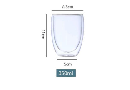 ⁦كوب الزجاج دبل العازل للحرارة والبرودة بسعة 80ml⁩ - الصورة ⁦3⁩