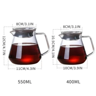سيرفر زجاجي بغطاء معدني 02 سعة 550ml