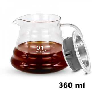 سيرفر زجاجي بغطاء معدني 01 سعة 360ml