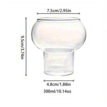 ⁦كوب زجاجي أنيق بسعة 300 ml⁩ - الصورة ⁦2⁩