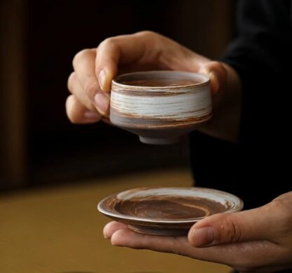 ⁦كوب سراميك مع صحن للاسبريسو سعة 80 ml⁩ - الصورة ⁦2⁩